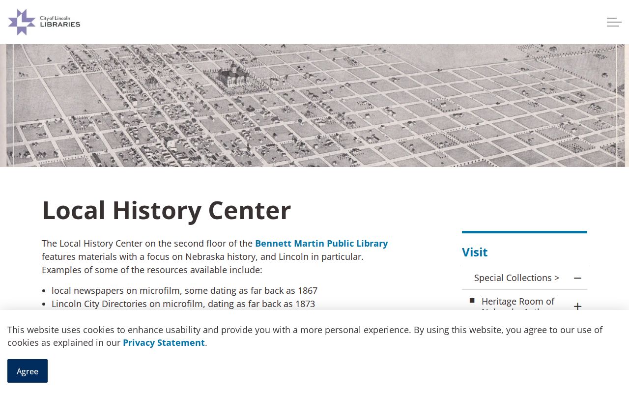 Lincoln city directory collections at Bennett Martin Local History Center